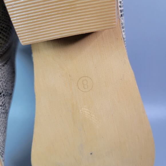 Corky's Boutique Port Womens Booties Size 8 Snakeskin Embossed Gold Side Zip - Picture 9 of 11